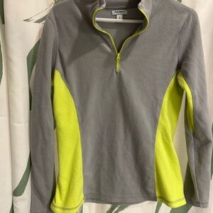 Old Navy Gray and Yellow Half-Zip Fleece